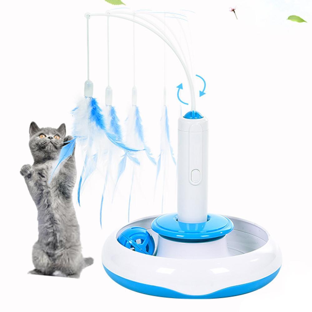 Jouet Electronique avec Plumes pour Chat