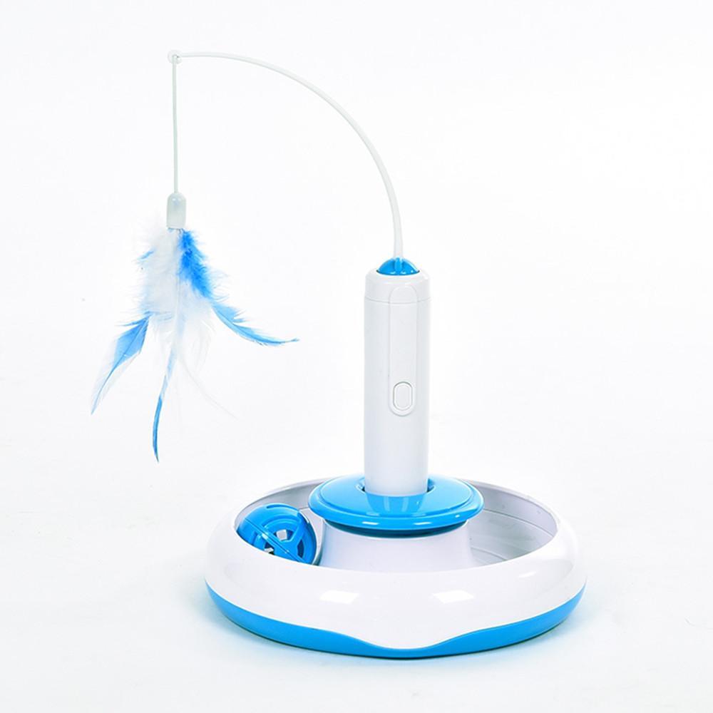 Jouet Electronique avec Plumes pour Chat