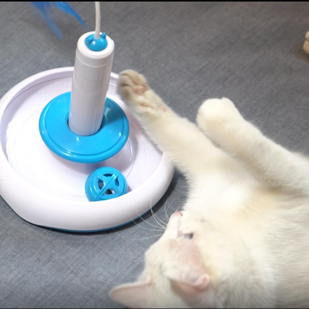 Jouet Electronique avec Plumes pour Chat