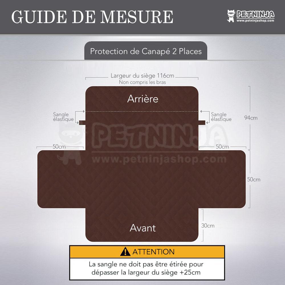Protection de Canapé 2/3 Places, Réversible Anti-dérapant pour Animaux de Compagnie