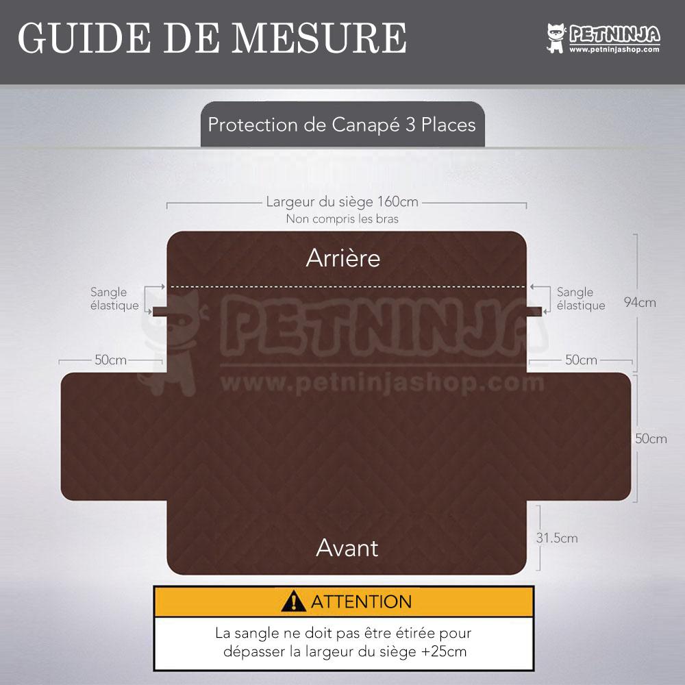 Protection de Canapé 2/3 Places, Réversible Anti-dérapant pour Animaux de Compagnie