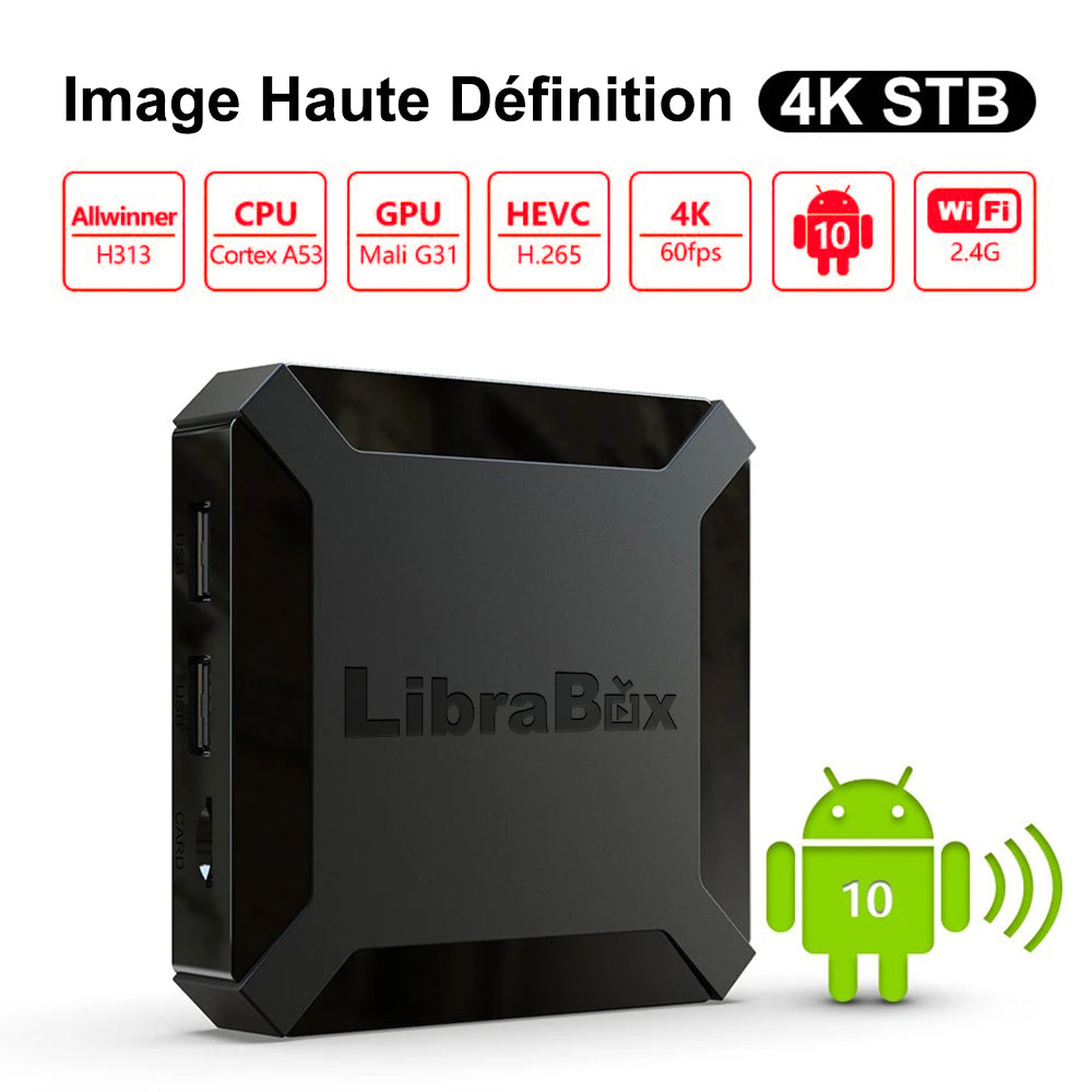 Librabox - Android TV Box - TV et films gratuits illimités