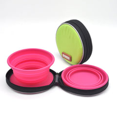 Premium Gamelle Duo de Voyage Pliable en Silicone pour Animaux