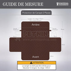 Protection de Canapé 2/3 Places, Réversible Anti-dérapant pour Animaux de Compagnie