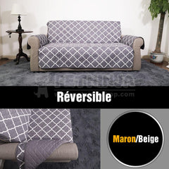 Protection de Canapé 2/3 Places, Réversible Anti-dérapant pour Animaux de Compagnie